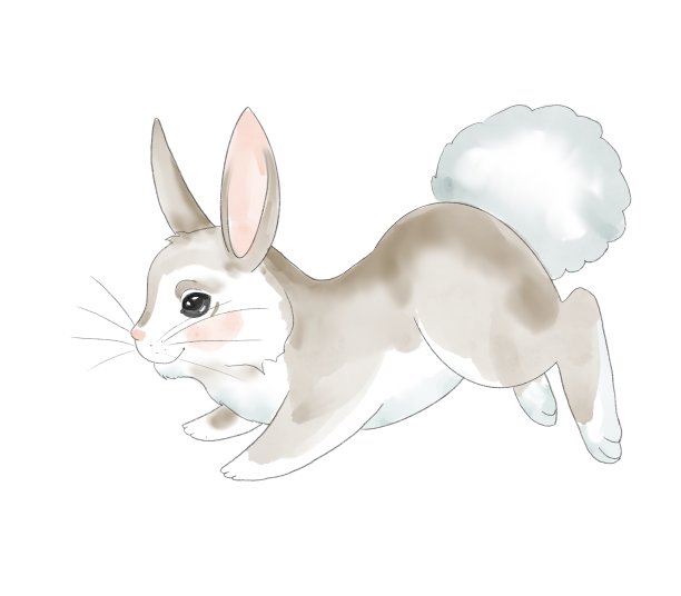 可爱的白色卡通小兔子。带着彩蛋的复活节兔子。复活节快乐图片下载