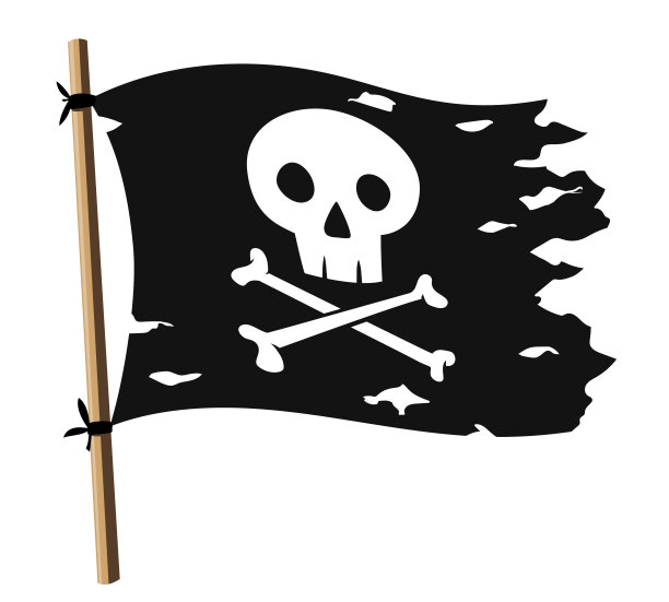 海盗旗。交叉的头骨图片下载
