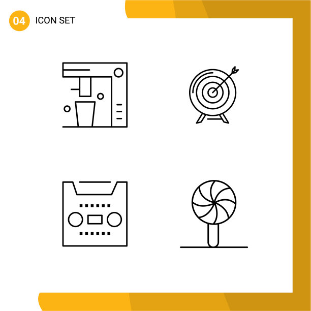 股票图标包4线标志和符号图片下载