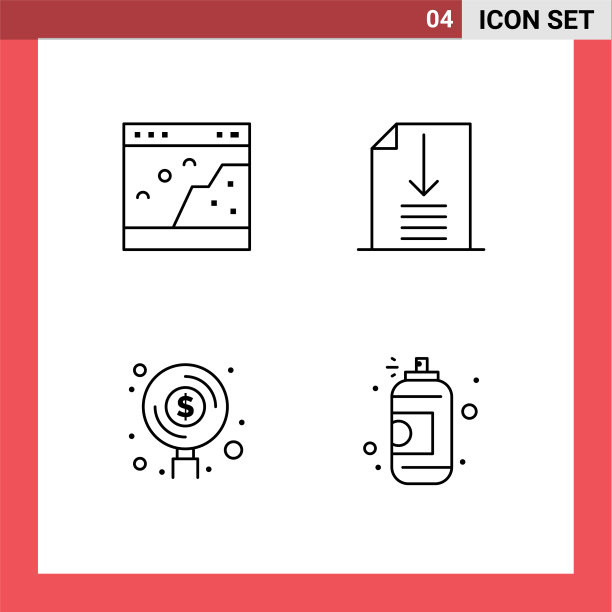 现代集4填充线平色象形文字图片下载
