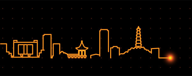 东莞光带天际线轮廓图片下载