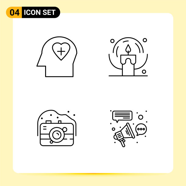 可编辑线包4简单填充线平图片下载