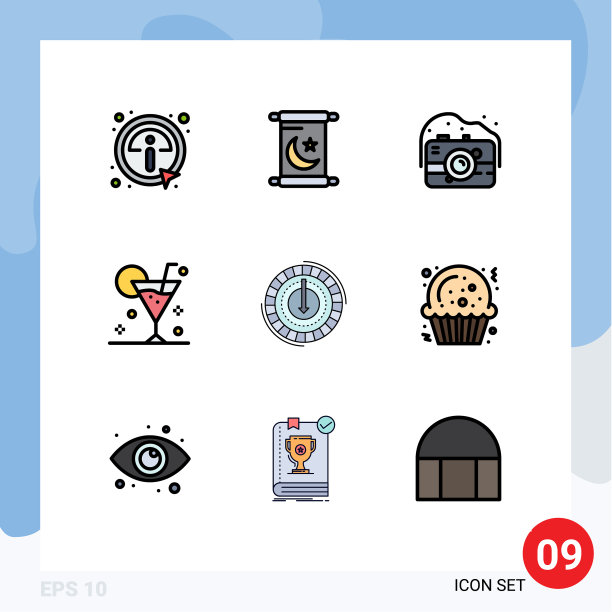 设置9商业填充线平面颜色包图片下载