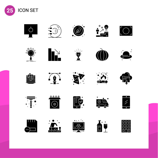 现代设置了25个立体象形文字和符号等图片下载