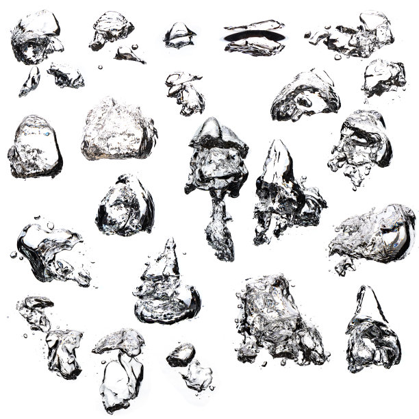 气泡在水中的样本像水母在白色的背景。图片下载