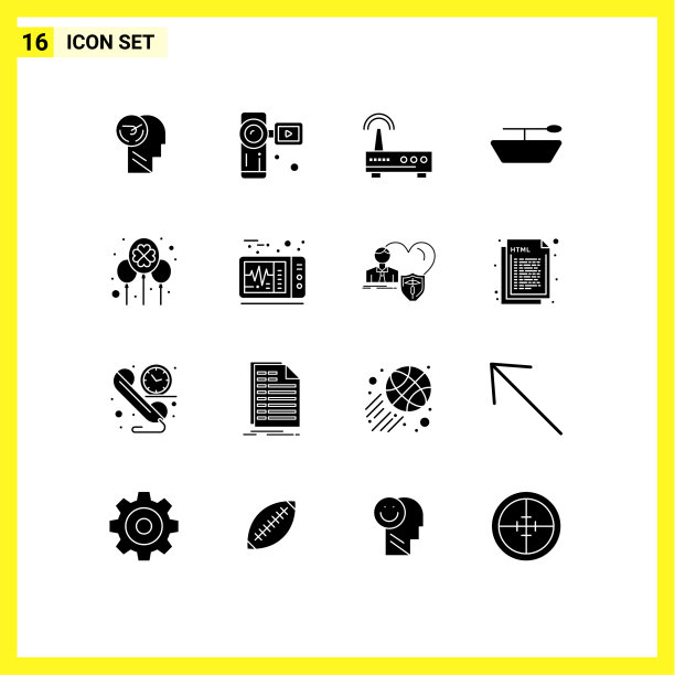 打包16个创意固体象形文字节日图片下载