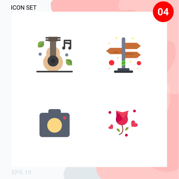 4创意图标的现代标志和符号图片下载