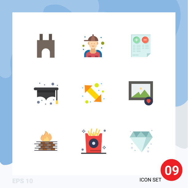 9 .主题平色和可编辑的符号图片下载