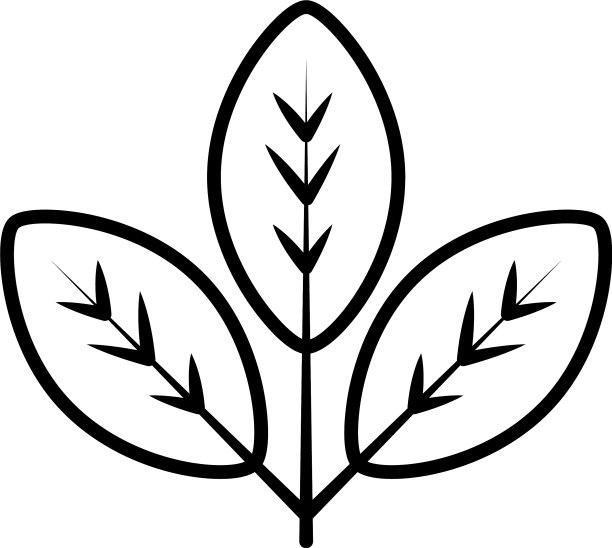 秋叶上白色的背景线风格图片下载