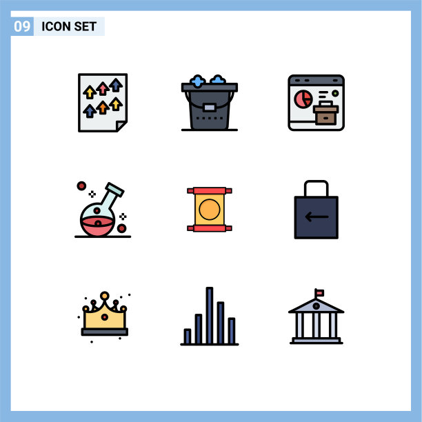 用户界面包9基本填充线平图片下载