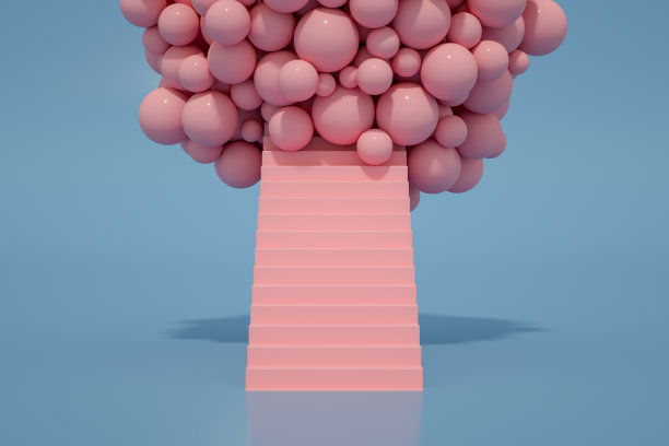 气球的阶梯，成功概念的阶梯图片下载