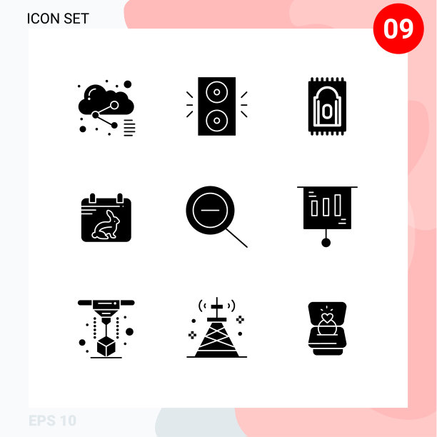 主题立体符号和可编辑符号的9种图片下载