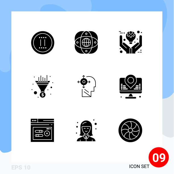 现代集9个立体字形和符号等图片下载