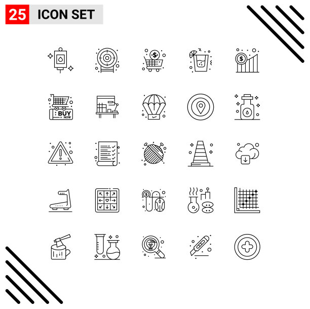 包25现代线条符号和符号的网页图片下载