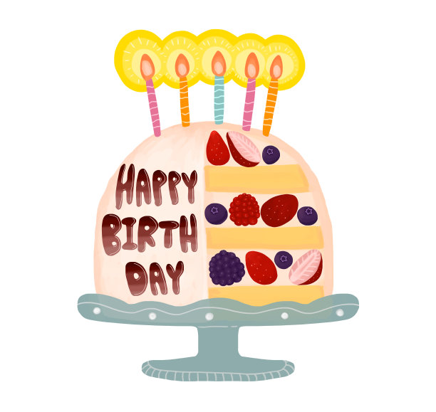 蛋糕架上的草莓生日蛋糕图片下载