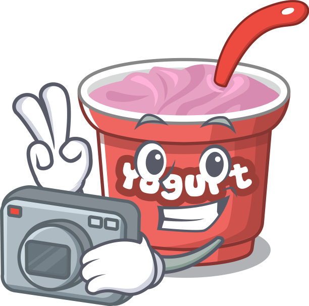 很酷的摄影师酸奶人物与相机图片下载