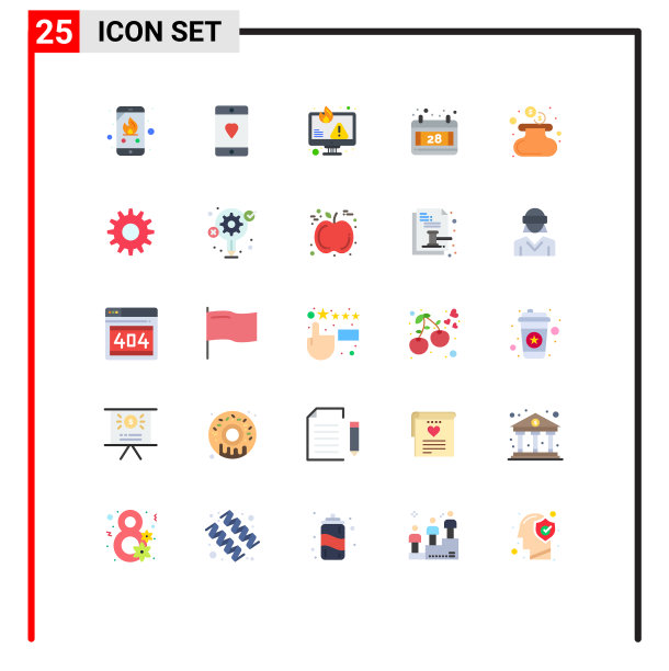 25用户界面平面彩色包装现代标识图片下载