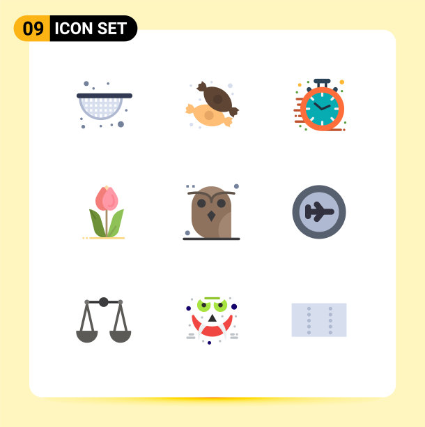 9种适用于网络和移动的通用平面颜色图片下载