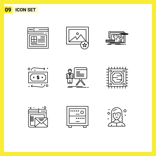 现代集9轮廓和符号等图片下载