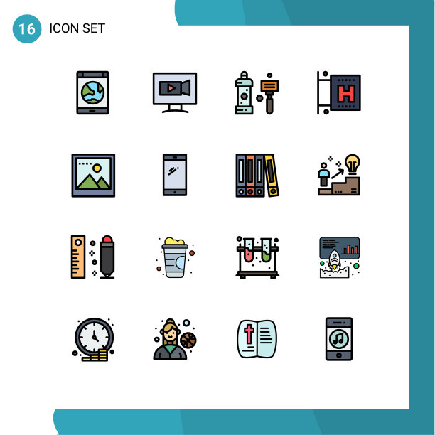 股票图标包16行符号和符号图片下载