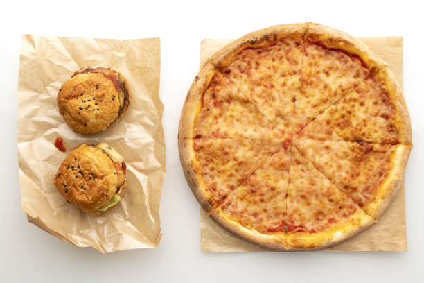 美味的经典白披萨图片下载