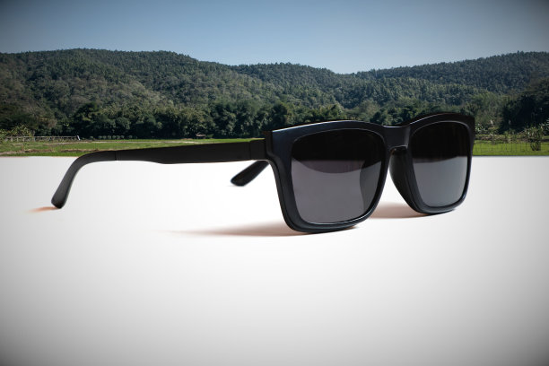 抽象插图通过太阳眼镜的形象和未开发的绿色区域来表达领导者的愿景。图片下载