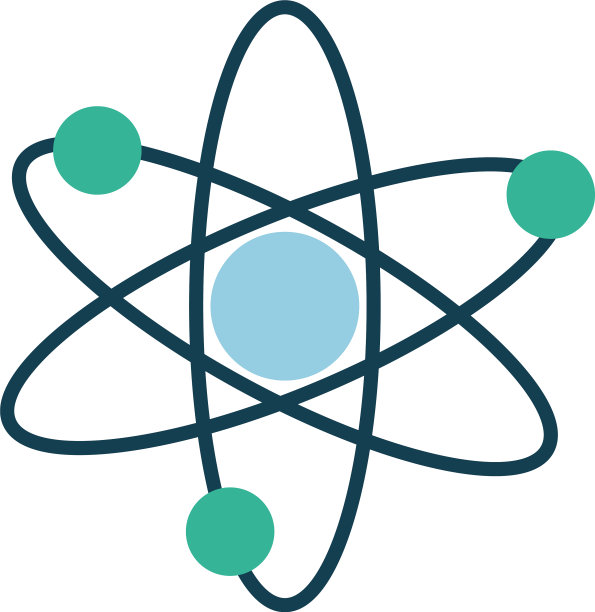 原子图标图像平面风格图片下载