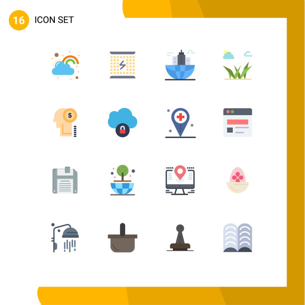 16种适用于网络和移动的通用平面颜色图片下载