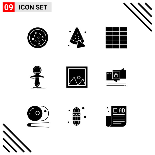 设置9现代UI图标符号符号的照片图片下载