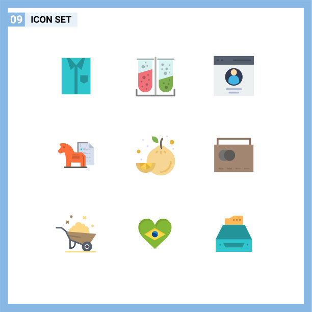 股票图标包9行符号和符号图片下载