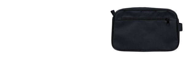 男士化妆袋卫生用品，孤立在白色背景。图片下载