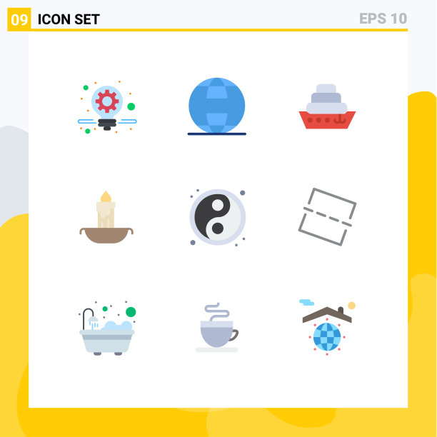 9 .通用平面彩色标志符号形象图片下载