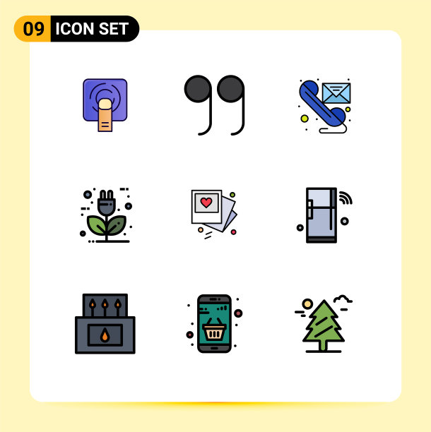 用户界面包9基本填充线平图片下载