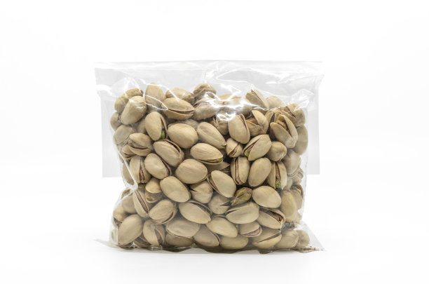 开心果在干净的塑料袋包装图片下载