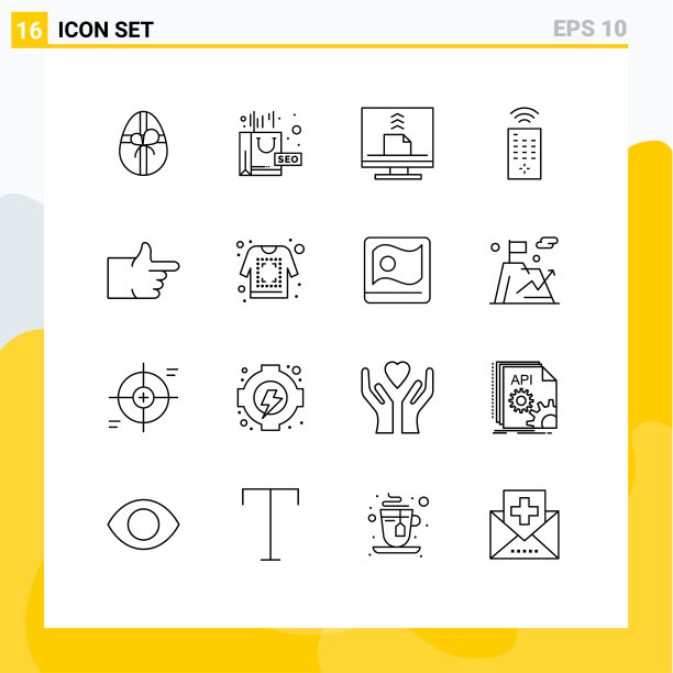 16个普遍的大纲标志符号投票喜欢图片下载