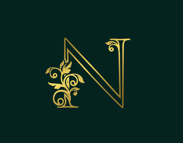 金N奢侈标志图标设计。图片下载