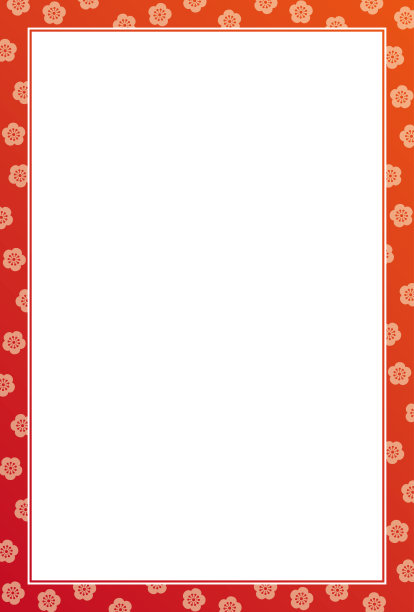 框架与梅花图案图片下载