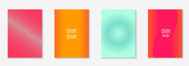 音乐封面与极简几何线条和时尚的形状。图片下载