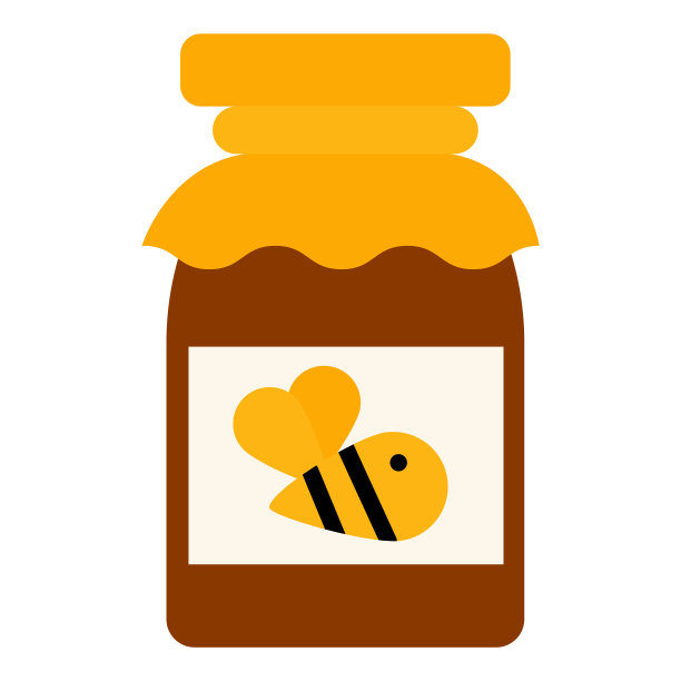 甜蜜的蜂蜜罐。简单的食物图标在流行的风格孤立在白色背景的web应用程序和移动概念。矢量图图片下载