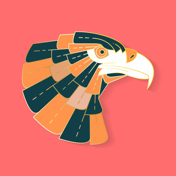 抽象图形鸟标志图片下载