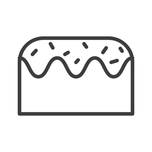 简约风格生日蛋糕图标矢量素材图片下载