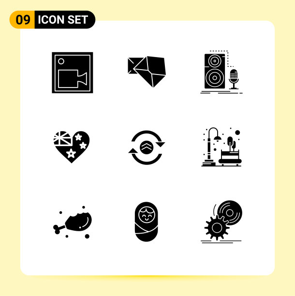 9 .创意图标的现代标志和符号图片下载