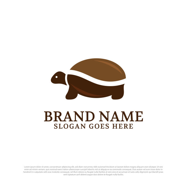 慢咖啡机logo设计理念，龟豆logo premium vector图片下载