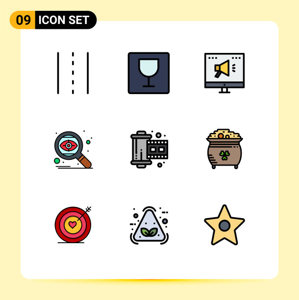 包9创意填充线平色胶片图片下载