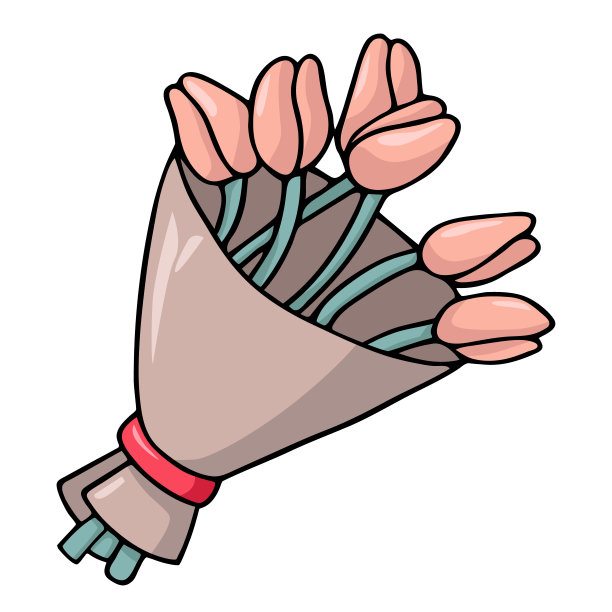 一束漂亮的粉红色郁金香图片下载