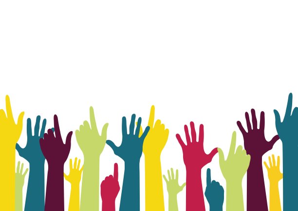 彩色举手图标图片下载