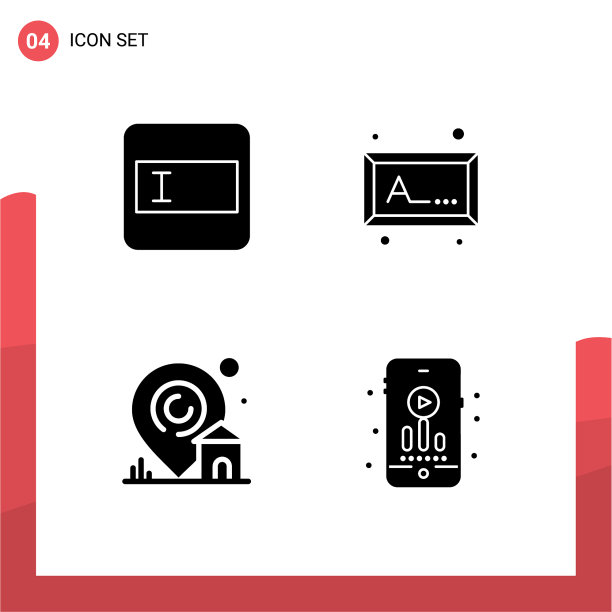 为形态设置4个商业实体符号包图片下载