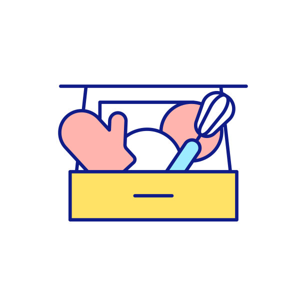 清洁厨房的RGB颜色图标图片下载