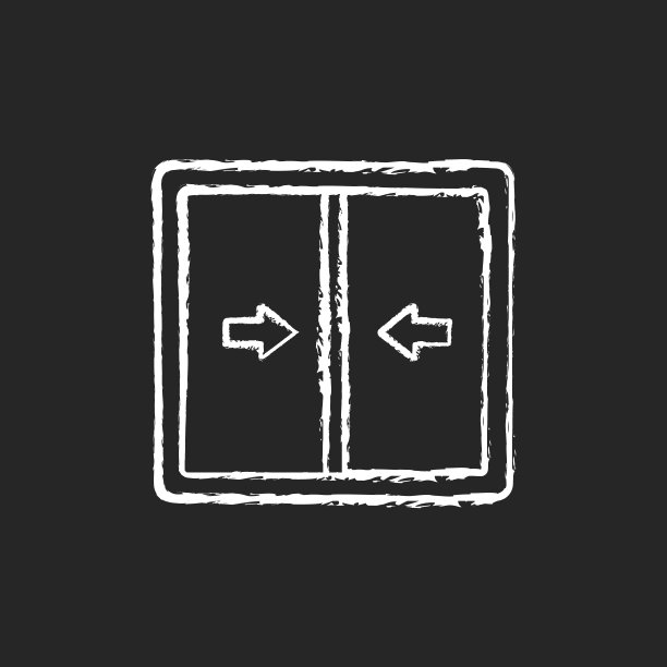 滑动窗口粉笔白色图标上的黑色背景图片下载