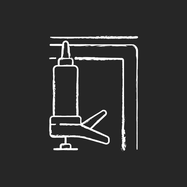 窗户隔热粉笔白色图标上的黑色背景图片下载